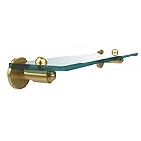 Allied Brass SH-1/22-PB 22 by 5-Inch Single 3/8-Inch Glass Shelf by Allied Brass
