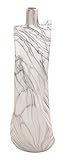 Deco 79 59756 Remarkable Ceramic Marble Vase, White [並行輸入品]