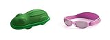 Gift Pack Baby Purple Babybanz Sunglasses and Green Frog Sunglasses Case 0 - 2 years by Baby Banz