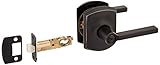 Schlage Lock Company F40LAT716GRW Latitude Privacy Door Lever Set with Decorative Greenwich Ro, Aged