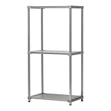 ※受注生産 返品・交換不可※選べる幅サイズ31段階！軽量アルミ製 収納ラック3段 棚板奥行54cm 高さ170cm 幅バリエーション30cm～180cm (95cm)