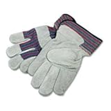 Boardwalk Men's Gunn Gloves with Leather Palm, Large, Gray/Multi, 12 Pairs BWK 1851 by Boardwalk