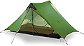 3F UL GEAR LanShan 2 Pro テント 2人用 アウトドア 超軽量 キャンプテント 3シーズン プロフェッショナル 20D ナイロン 両面シリコンテント (カーキ、3シーズン)