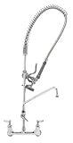 T&S Brass B-0133-ADF10-B Easyinstall Pre-Rinse Spring Action Wall Mount 8-Inch Centers with 10-Inch 