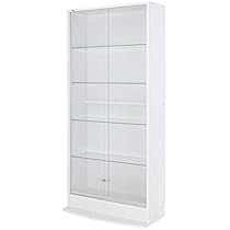 mikiken専用【新品】コレクションケース ガラス  3段ワイド 棚 ホワイト Amazon.co.jp: コレクションケース/収納棚 【ワイド 引き戸ハイ