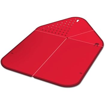 Joseph Joseph 折りたためるまな板 リンス&チョップ レッド 50288