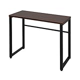 LITENStaD スリムワークデスク 幅90cm × 奥行40㎝ × 高さ72.5cm ブラウン LSD-08-SLWD90-br