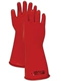 Magid M014R A.R.C. Natural Rubber Latex Class 0 Insulating Glove with Straight Cuff, Work, 14 Length