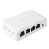 REVODATA 3 ポート PoE エクステンダー、10/100 Mbps PoE リピータ 100/250 メートル延長、IEEE802.3af/at 3 PoE 出力プラグアンドプレイ、壁/DIN レール取り付け付き PoE アンプ (POE5005-V2)