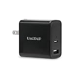 プリンストン UniTAP 急速充電器 PD65W Type-Cケーブル付き給電アダプター 2ポート USB-A USB-C GaN 窒化ガリウム 折りたたみ式プラグ PPS-PD65AG