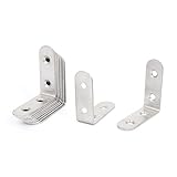 uxcell アングルブラケット　コーナーブラケット　L形　ステンレス鋼　50mmx50mm　10個入り