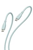 エレコム(ELECOM) Type-C ケーブル USB-C & USB-C 1m 60W USB PD対応 柔らかい やわらか シリコン 【iPhone15 対応検証済】 パールグリーン MPA-CCSS10GN
