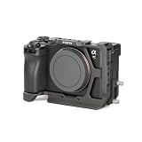 Tilta ハーフカメラケージ a7C II / a7C R用 | コールドシュー経由のマウントアクセサリー NATOレール、1/4インチ-20 位置決めポイント付き | HDMIクランプ | Arca Ready(ブラック)