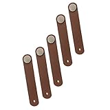 P Prettyia 引き出し　キャビネット　レザー　ハンドル　プルノブ　スーツケースハンドル　5本　　