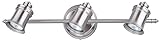 Canarm IT299A03BPT10 Taylor 3-Bulb Wall Mount Track Light, Brushed Pewter [並行輸入品]