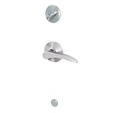 Schlage F59 MNH 619 LH Manhattan Interior Left-Handed Lever with Deadbolt, Satin Nickel (Interior Ha