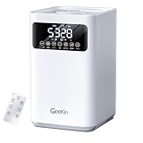 Geekin ハイブリッド加湿器 大容量6L 知能恒湿 7.0インチLEDディスプレイ 4重除菌 アロマ対応 上から給水 静音 空焚き防止