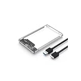 2.5インチハードディスクボックス HDD/SSDケース USB3.0接続 5Gbps 高速データ転送 UASP対応 SATA III 外付けハードディスク 透明シリーズ ポータブル SSD ドライブ ケース SATA USB変換ボックス取り付け容易/取り外し可能 for Mac Windows Linux for-PS 4/3 forXBox HDTVなど対応