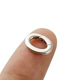 1個シルバー925 カラビナ サークル マルカン パーツ ハンドメイド DIY シルバー925製 銀 ネックレス ブレスレット アクセサリー (s)