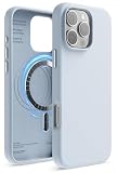【elago】 iPhone 16 Pro Max 対応 ケース MagSafe 対応 シリコン 耐衝撃 スマホケース 指紋 防止 サラサラ マグセーフ シリコンケース [ iPhone16ProMax アイフォン 16 プロマックス 対応 ] MAGNETIC SILICONE CASE ライトブルー