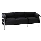 ル・コルビジェ LC3 3P ブラック 3人掛け トリプルソファ 本革 モダン 家具 おしゃれ ソファ 応接間 ロビー デザイナーズ 椅子 リビング ソファー sofa 3seater le corbusier lecorbusier コル