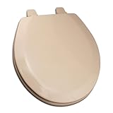 Jones Stephen C1B4R2-30 Deluxe Molded Round Wood Toilet Seat with Closed Front- Fawn Beige