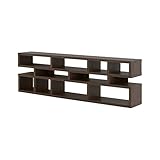 ライトブラウン／【180cm×56cm】ローボード オープンタイプ 壁際 間仕切り ディスプレイ ロータイプ 木目調 収納棚 スタイリッシュ 仕切り板 ホワイト ダークナチュラル