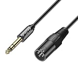 J&D XLR - TRS 6.35mm (1/4インチ)ケーブル、XLR オス - TRS 6.35 mmオスオーディオケーブル - 1.8 Meter