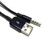 Access 【 100cm 】金メッキ USB 3.5mm 変換ケーブル 充電コード 音楽再生 AUXヘッドホン音声変換ケーブル ミニプラグ USBオス 1.0m Bluetoothレシーバー トランスミッタ ワイヤレスヘッドホン イヤホン MP3 MP4など対応 M106-18-G100
