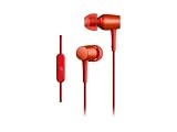 ソニー イヤホン h.ear in MDR-EX750AP : ハイレゾ対応 カナル型 リモコン・マイク付き シナバーレッド MDR-EX750AP R