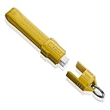 Poyiccot 240W USB C - USB Cケーブル 短いキーホルダー、Type-C充電ケーブル 短い 240W急速充電 80Gbps データ伝送 8K 持ち運び便利 キーリング付 Type-C 延長アダプタiphone16/USB 4/SSD/MacBook 用, 13cm 黄