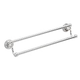 Ginger 1122-18/PC 1122/18 Chelsea 18" Wall Mounted Double Towel Bar, Polished Chrome/Polished Brass 