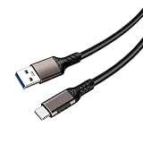 USB Type C ケーブル 1m【POTRRCIUSUER】 USB-A to USB-C 10Gbps高速データ転送 USB3.1 Gen2 ケーブル 60W（3A/20V）急速充電 タイプc 充電ケーブルXperia/Samsung/Asus Zenfone/Arrows/PS5コントローラー タイプc多機種対応 (PVC素材)