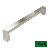 Probricoステンレススチール家具引き出しPulls 10インチ穴Centres Longキャビネットハンドルつや消しニッケル 5 Pack PDDJ30HSS256-5Pcs