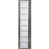 ツイン棚板スリム本棚（コミック本棚） 幅30cm高さ180cm ホワイト