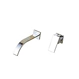 Rozin バスルーム用 じゃぐち 混合水栓 壁取り付け クロムめっき 洗面台 流し台用 蛇口