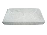 American Baby Company Heavenly Soft Minky Dot Fitted Contoured Changing Pad Cover, White Puff by Ame