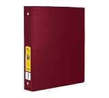 BAZIC 1.5 Burgundy 3-Ring Binder w/ 2-Pockets [並行輸入品]