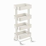 キッチンワゴン キッチン ワゴン キッチン 収納 キッチンワゴン キャスター付き キャスター付き ワゴン バスケット トローリー ワゴン ランドセル ラック (ホワイト)