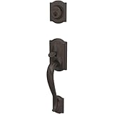 Schlage fc58-camカスタムCamelot KeyedエントリSingle円柱Sectional Handleset、マットブラック