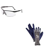 kitahp8010010uvxs3200 X – Valueキット – Ansellpro Powerflex手袋( ahp8010010 )とUvex Genesis Safety Eyewear