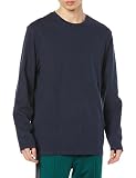 [Amazon Essentials] Tシャツ レギュラーフィット 長袖 メンズ ネイビー L