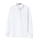 AITOZ 【レディース】ボタンダウン長袖ポロシャツ≪T/C鹿の子/消臭機能≫ #AZ-7616 ホワイト 11号