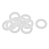 uxcell シリコンワッシャー シリカゲル Oリング シールリング ワッシャー ホワイト 30 x 19 x 3mm 10個入り