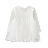 Ochine　子供ドレス　女の子ドレス 長袖ドレス　純色　ワンピース　コットン　春夏 可愛い 子供用 スカート　発表会 七五三 入園式 卒園式 結婚式 パーティーに　9-48月適応