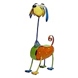 SINAPP ガーデンオブジェ ガーデニング 置物 庭 ブリキ風 犬 アンティーク SIK2227 多色