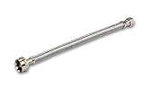 Everflow Supplies 27423-nl鉛フリーステンレススチールBraided Tank供給ラインの3 / 8 "圧縮継手と7 / 8 " Bc真鍮ナット 12 Inch 27413-N