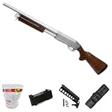 S&T M870 ミディアム リアルウッド エアーショットガン SV【レシーバーレールセット】