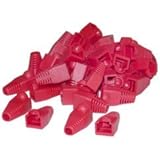 Dealsjungle RJ45 Strain Relief Boots, Red, 50 Pieces Per Bag [並行輸入品]