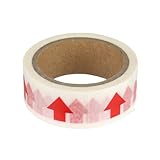 セトラプラス マスキングテープ ロール状 ミシン目入り 切りやすい 矢印 幅15mm/長さ5m 大容量 約250個 DIY (矢印・赤)